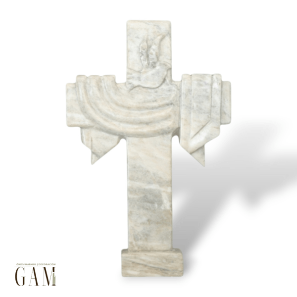 cruz de marmol blanco