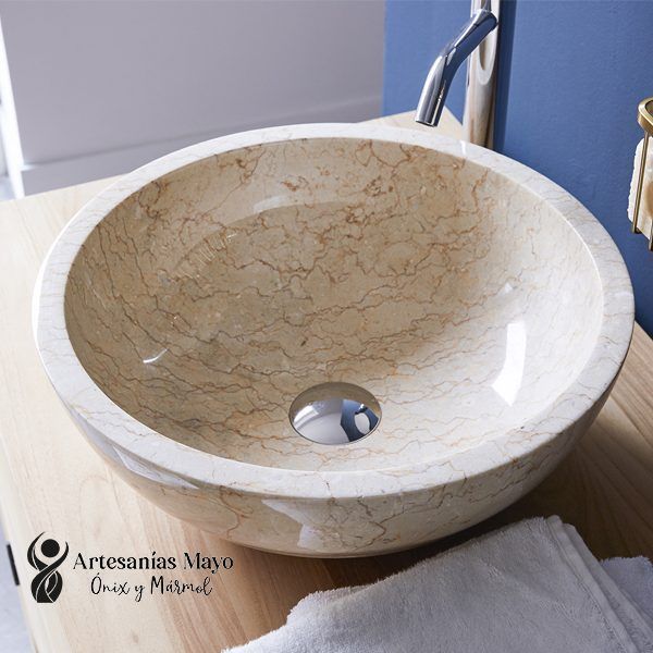 lavabo de mármol redondo