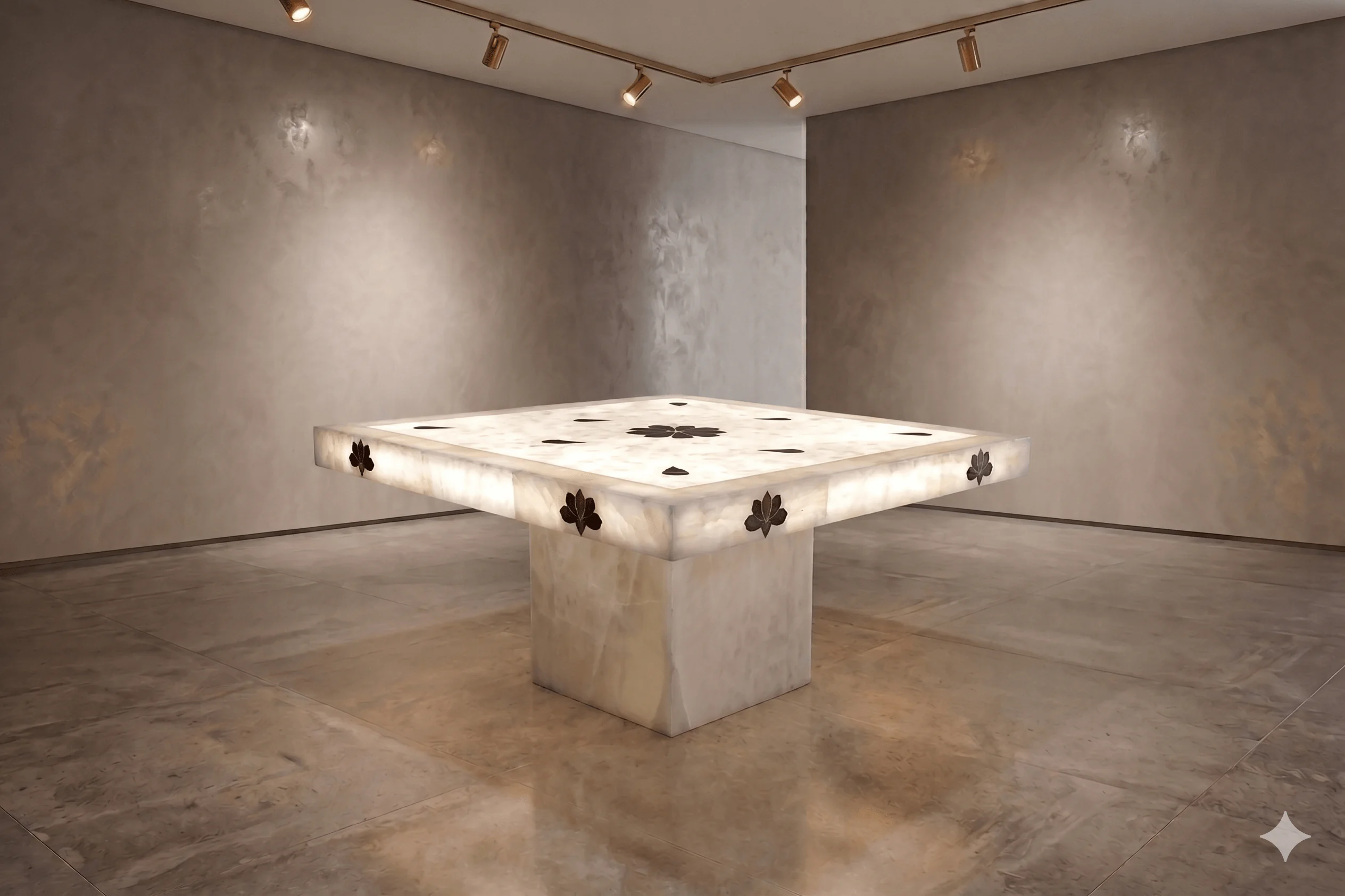 mesa de onix cuadrada